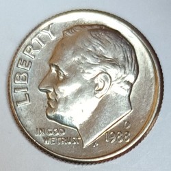 VEREINIGTE STAATEN - KM 195 - 1 DIME 1988 D - Denver - ROOSEVELT