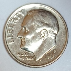 UNITED STATES - KM 195a - 1 DIME 1988 P - Philadelphia - FRANKLIN ROOSEVELT