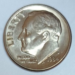 VEREINIGTE STAATEN - KM 195 - 1 DIME 1984 D - Denver - ROOSEVELT