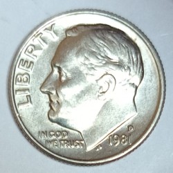 UNITED STATES - KM 195 - 1 DIME 1981 D - Denver - ROOSEVELT