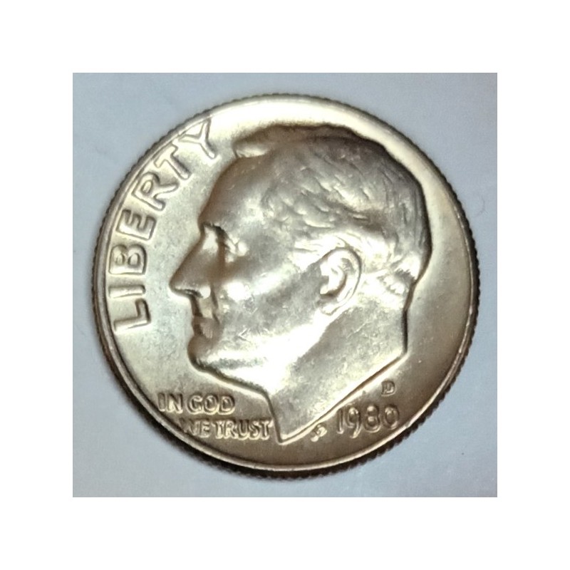 VEREINIGTE STAATEN - KM 195 - 1 DIME 1980 D - Denver - ROOSEVELT