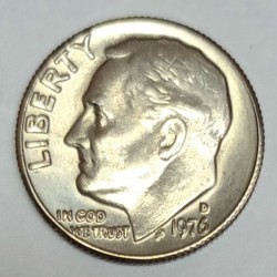 ÉTATS UNIS - KM 195 - 1 DIME 1976 D - Denver - ROOSEVELT