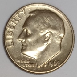 ETATS UNIS - KM 195a - 1 DIME 1967 - FRANKLIN ROOSEVELT