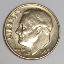 ETATS UNIS - KM 195a - 1 DIME 1965 - FRANKLIN ROOSEVELT