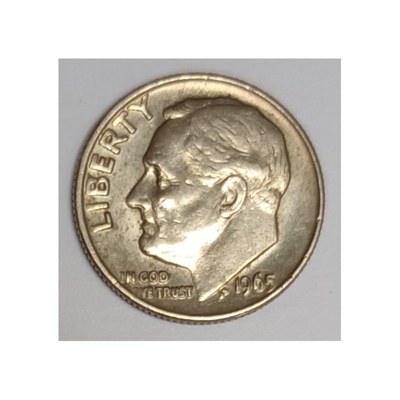 VEREINIGTE STAATEN - KM 195a - 1 DIME 1965 - FRANKLIN ROOSEVELT