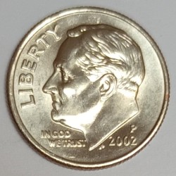 UNITED STATES - KM 195a - 1 DIME 2002 P - Philadelphia - FRANKLIN ROOSEVELT