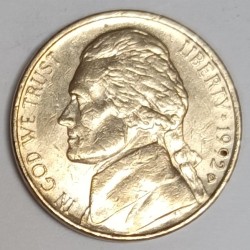 ETATS UNIS - KM A192 - 5 CENTS 1992 D - Denver - Thomas Jefferson