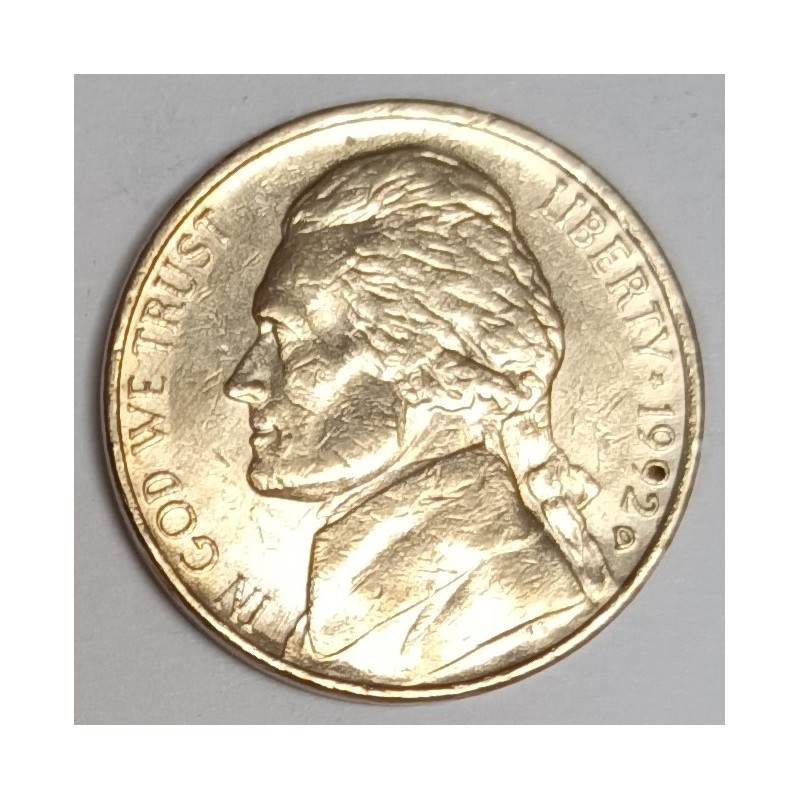 VEREINIGTE STAATEN - KM A192 - 5 CENTS 1992 D - Denver  - Thomas Jefferson