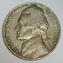 VEREINIGTE STAATEN - KM 192 - 5 CENTS 1939 - THOMAS JEFFERSON