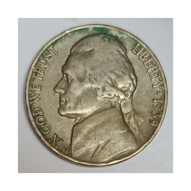 ETATS UNIS - KM 192 - 5 CENTS 1939 - THOMAS JEFFERSON