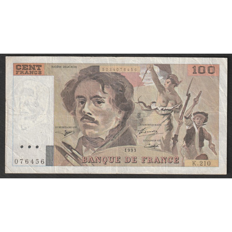 Frankreich - FAY 69BIS/5 - 100 FRANCS DELACROIX - 1993 - TYPE 1978