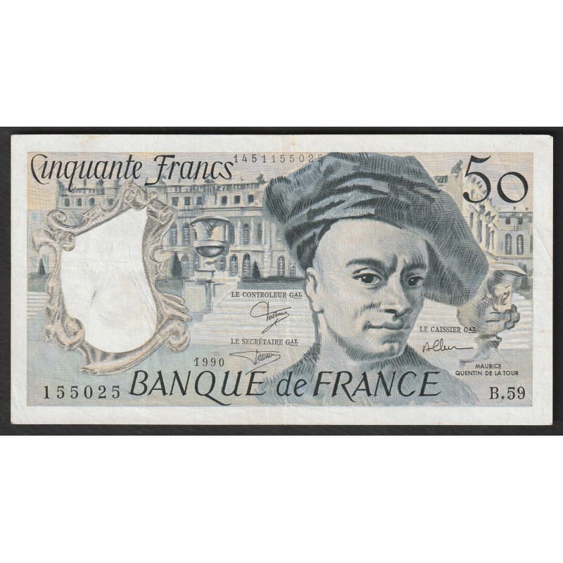 FAY 67/16 - 50 FRANCS QUENTIN DE LA TOUR - 1990 - B.59 - PICK 152