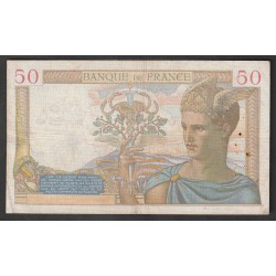 FRANKREICH - PICK 85 - 50 FRANCS CERES - TYP 1933 - 08/02/1940