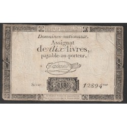 ASSIGNAT OF 10 LIVRES -...