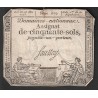 ASSIGNAT DE 50 SOLS - 23/05/1793 - DOMAINES NATIONAUX - SERIE 679