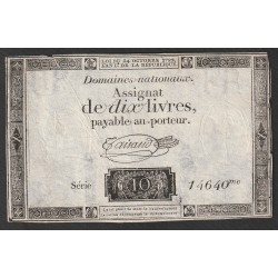 ASSIGNAT OF 10 LIVRES -...