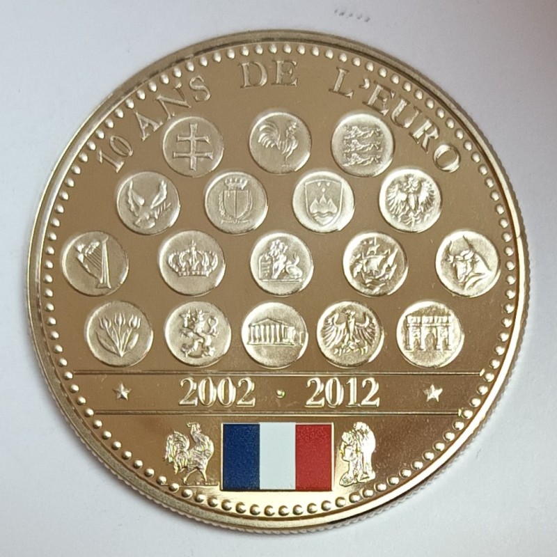 FRANKREICH - MEDAILLE - EUROPA DER XXVII - 10 JAHRE EURO 2002 - 2012