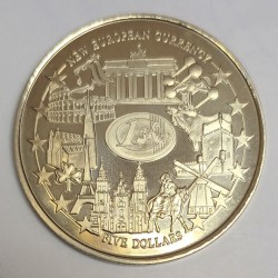 LIBERIA - 5 DOLLAR 2001 – NEUE EUROPÄISCHE WÄHRUNG