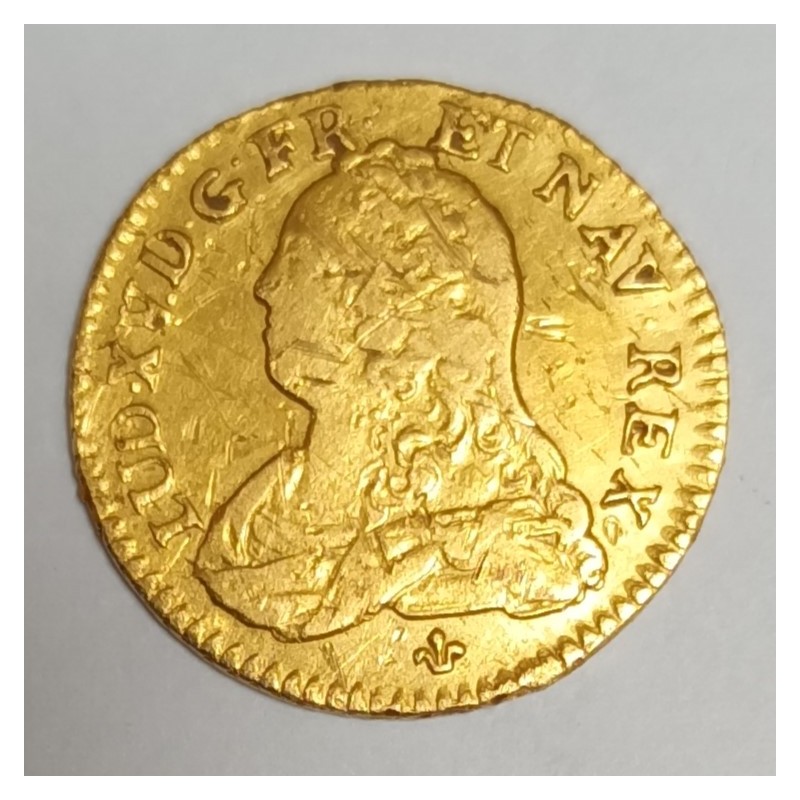 FRANKREICH - Gad 340 – LOUIS XV – GOLDENER LOUIS MIT GLÄSER – 1735 k – Bordeaux