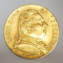 FRANKREICH - KM 706.120 FRANKEN 1814 A – GOLD – LUDWIG XVIII. – GEKLEIDTE BÜSTE