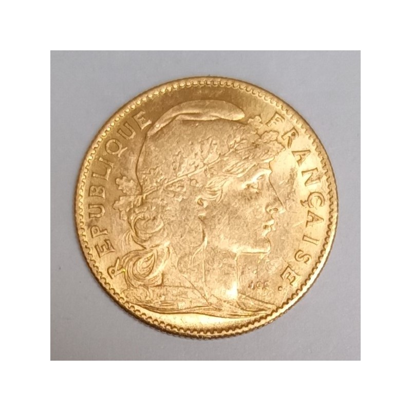 FRANCE - KM 846 - 10 FRANCS 1907 - MARIANNE - GOLD