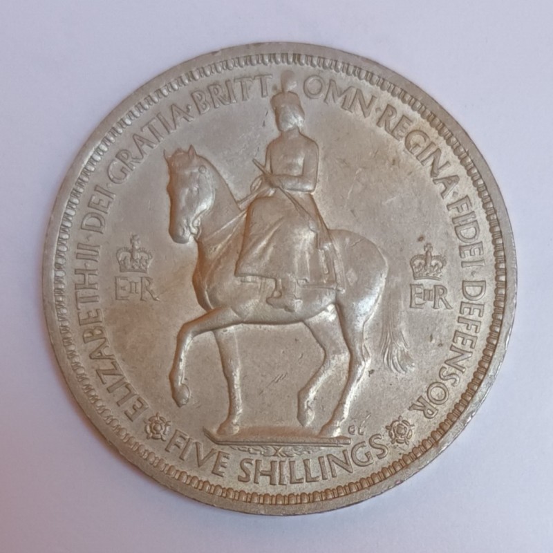 VEREINIGTES KÖNIGREICH – KM 894 – 5 SCHILLING 1953 – KRÖNUNG VON ELIZABETH II