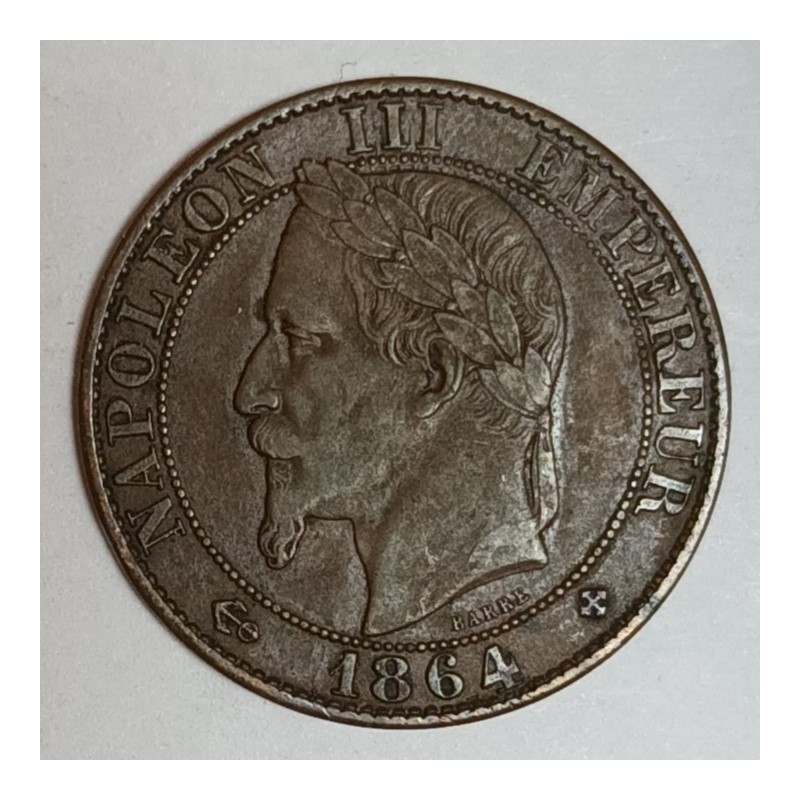 GADOURY 155 - CINQ CENTIMES 1864 BB - Strasbourg - TYPE NAPOLEON III - B - KM 797