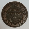 FRANCE - KM 640 - 5 CENTIMES 1796 - AN 5 A - Paris - TYPE DUPRÉ