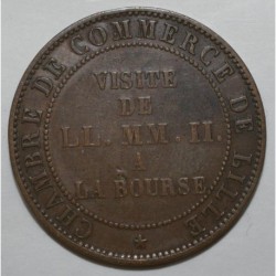 5 CENTIMES 1853 - NAPOLEON III TETE NUE - VISITE BOURSE DE LILLE - TTB