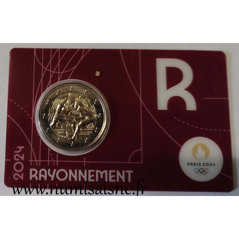 FRANKREICH - 2 EURO 2024 - OLYMPISCHE SPIELE 2024 - HERKULESKAMPF - NOTRE DAME - LILA COINCARD „R“