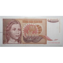 YUGOSLAVIA - PICK 116 - 10.000 DINARA - 1992