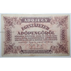 HONGRIE - PICK 144 e - 100.000 ADÖPENGÖ - 28/05/1946