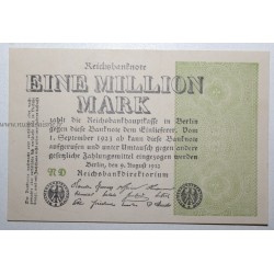 GERMANY - PICK 102 b - 1 MILLION MARK - 09/08/1923