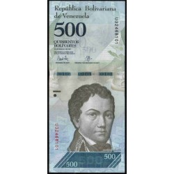 VENEZUELA - PICK 94 b - 500 BOLIVARES - 03/23/2017 - FRANCISCO DE MIRANDO - DOLPHINS