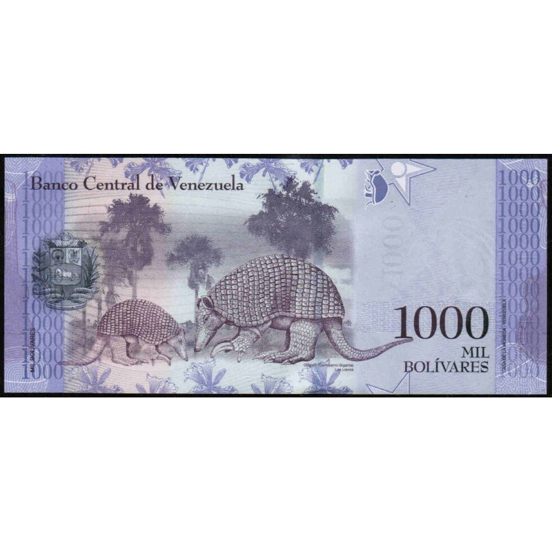 VENEZUELA - PICK 95 b - 1000 BOLIVARES - 03/23/2017 - PEDRO CAMEJO - GIANT TATTOO