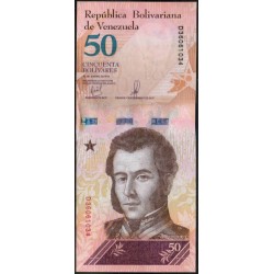 VENEZUELA - PICK 105 a - 50 BOLIVARES - 01/18/2018 - ANTONIO JOSE DE SUCRE - FELLIN OCELOT