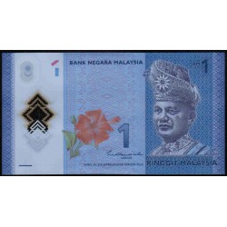 MALAISIE - PICK 51 a - 1 RINGGIT- 2011- POLYMER - HIBISCUS