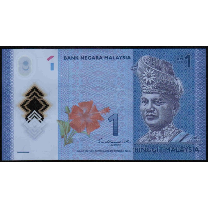 MALAYSIA – PICK 51 a – 1 RINGGIT – 2011 – POLYMER – HIBISKUS