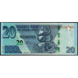 ZIMBABWE - PICK 104 a - 20 DOLLARS - 2020 - ELEPHANT