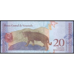 VENEZUELA - PICK 104 a - 20 BOLIVARES - 01/15/2018 - SIMON RODRIGUEZ - JAGUAR