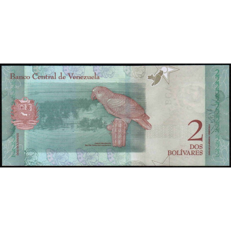 VENEZUELA - PICK 101 a - 2 BOLIVARES - 01/15/2018 - JOSEFA CAMEJO - PARROT