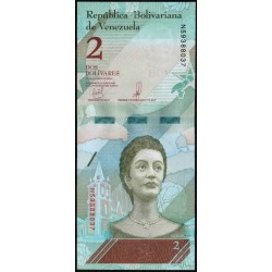 VENEZUELA - PICK 101 a - 2 BOLIVARES - 01/15/2018 - JOSEFA CAMEJO - PARROT