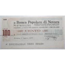 ITALIE - PICK G 1283 - 100 LIRE 1977 - Banca popolare di Novara