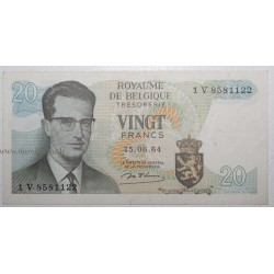 BELGIUM - PICK 138 - 20 FRANCS - 15/06/1964