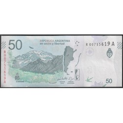 ARGENTINA - PICK 363 - 50 PESOS (2018-2020) - ANDES CONDOR - FLOWERS - a2 - GMS EMO signatures