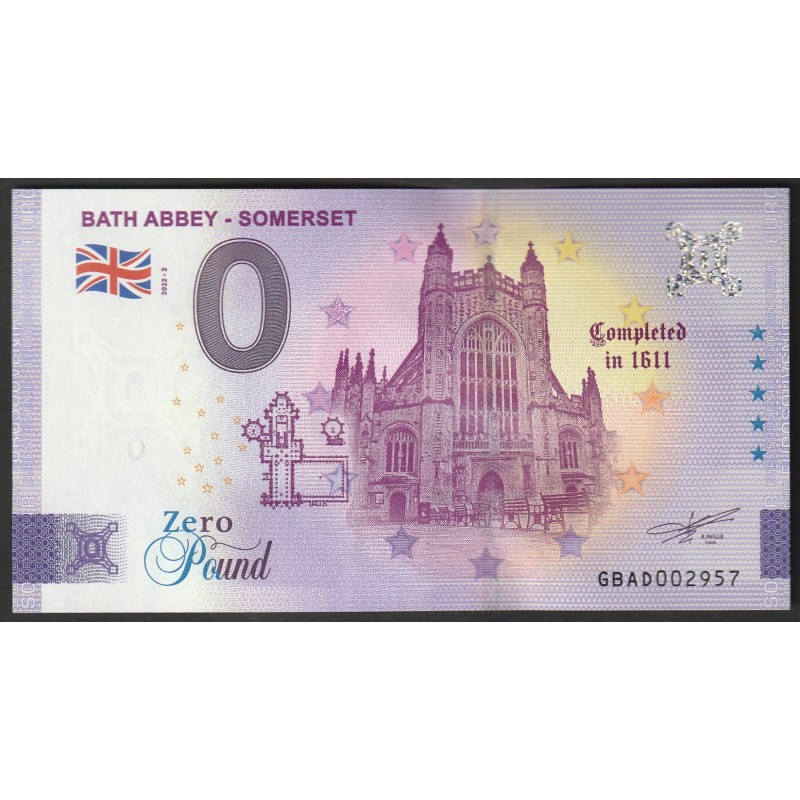 ROYAUME UNI - 0 POUND - Abbaye de Bath - Somerset - 2022-2