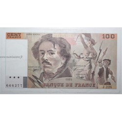 FRANCE - PICK 154 - 100 FRANCS DELACROIX 1993 - TYPE 1978 - printed continuously - J.226