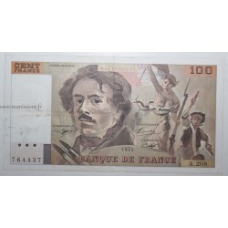 FRANCE - PICK 154 - 100 FRANCS DELACROIX - 1993 - Type 1978 printed continuously - A.208