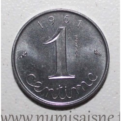 FRANCE - KM 928 - 1 CENTIME 1961 - Type Wheat Ear - Essai