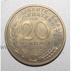 FRANKREICH - KM 930 - 20 CENTIMES 1962 - Type Marianne - 3 Falten - Essai